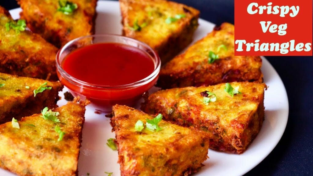 Crispy Vegetable Triangles Sooji Snacks Healthy Breakfast Recipe