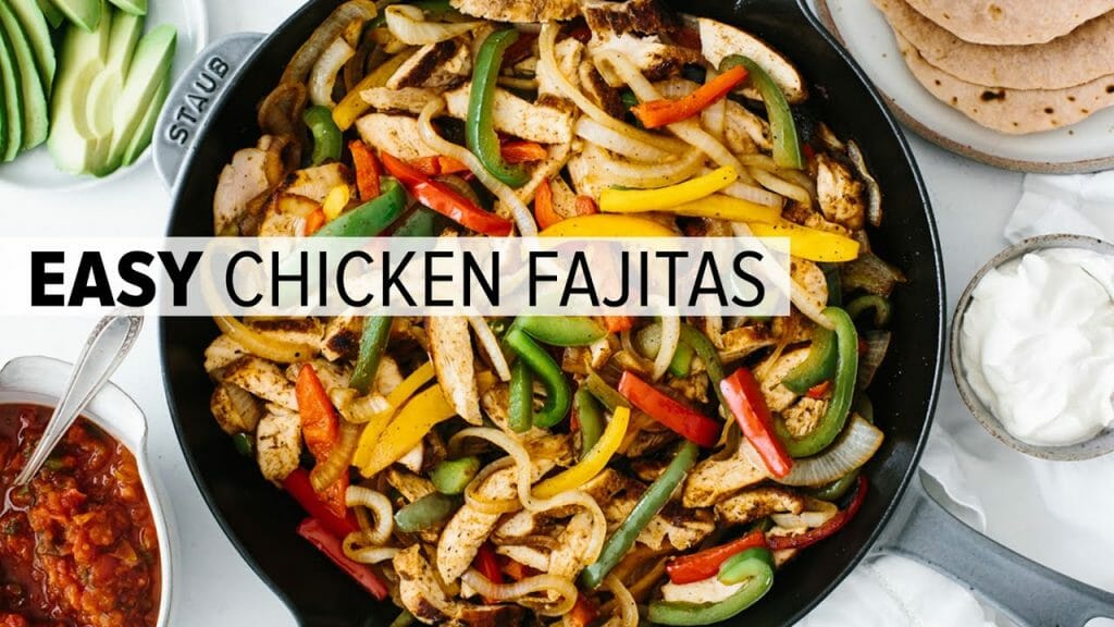 CHICKEN FAJITAS | the best easy mexican recipe + homemade seasoning ...