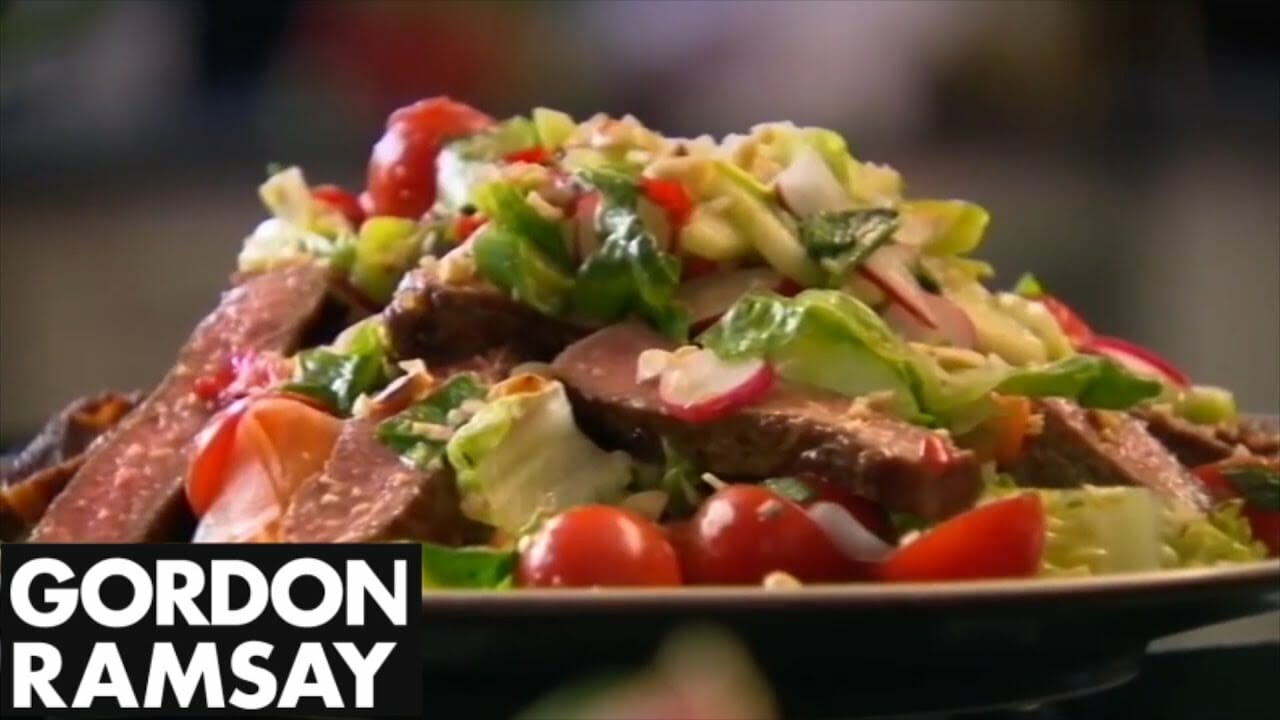 How To Cook Steak And Spicy Beef Salad Recipe - Gordon Ramsay - Viva ...