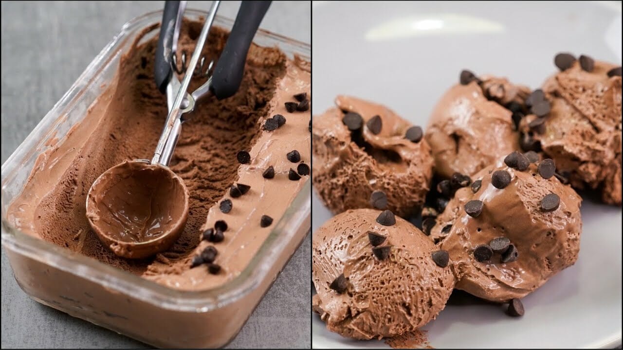 NO CONDENSED MILK CHOCOLATE ICE CREAM | EASY CHOCOLATE ICE CREAM RECIPE ...