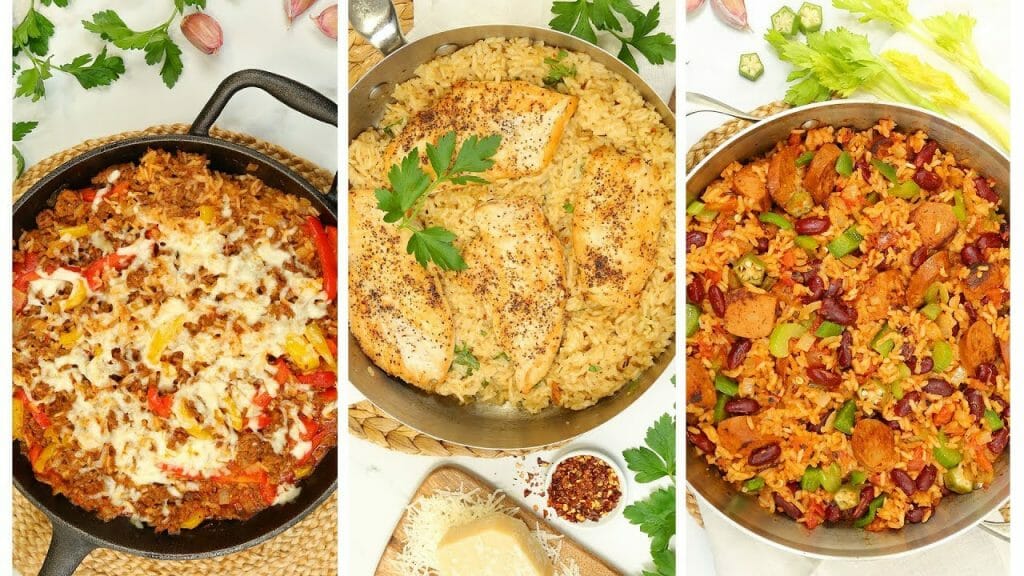 3 Delicious Rice Skillets | Easy One Dish Dinner Recipes - Viva Recipes